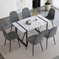 7 Piece Dining Table Set for 6,Modern Rectangle Dining Table and Fabric Dining Chairs 6,Kitchen Table and Chairs for 6,Ideal for Kitchen Dining Room