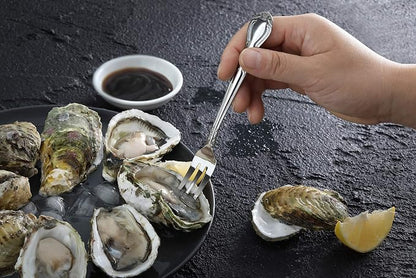 New Star Foodservice Rose Pattern Stainless Steel Oyster Fork, Commercial Grade - Image 8