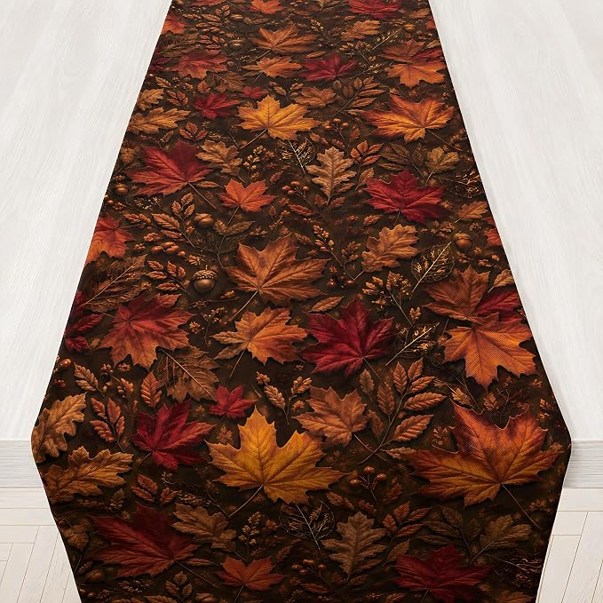 Fall Decor - Maple Leaf Fall Table Runner by OHOME