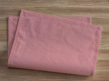 Calicot Placemats Set of 6 100% Cotton Washable Cloth Place Mats, Reusable Table Mats for Spring/Summer & Thanksgiving Christmas Decorations Kitchen Dining Party Wedding (Dusty Rose, 13" x 19")