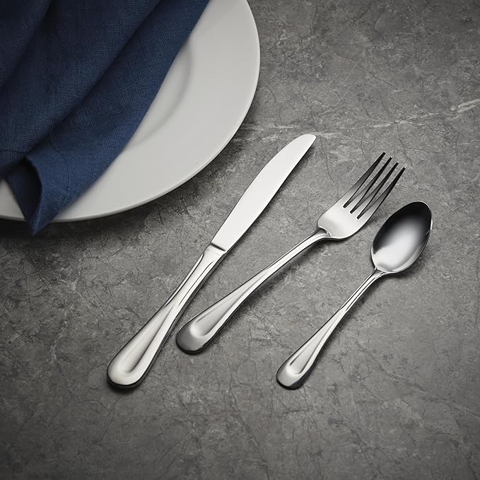 Oneida Silverware Set, Satin Sand Dune Everyday Dinner Forks Flatware Set - Image 4