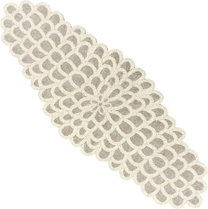 Hand-Beaded Table Runner, 13x36 | 85% glass beads, 15% polyester backing by CLEENTABLE
