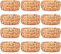ALPHA Living HOME Natural Rattan Napkin Rings Set of 12 by ALPHALivingHOME