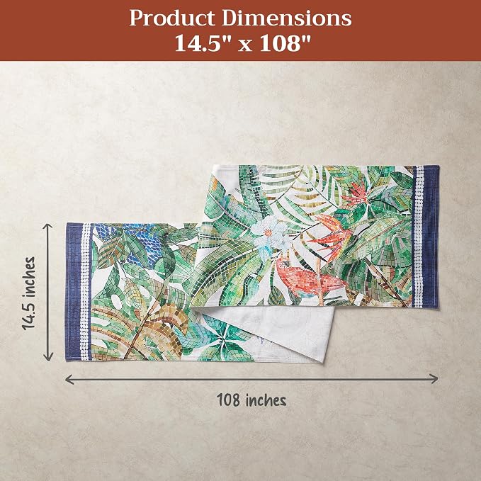 Maison d' Hermine Table Runner 100% Combed Cotton 14.5"x108" | Table Runners - Image 5