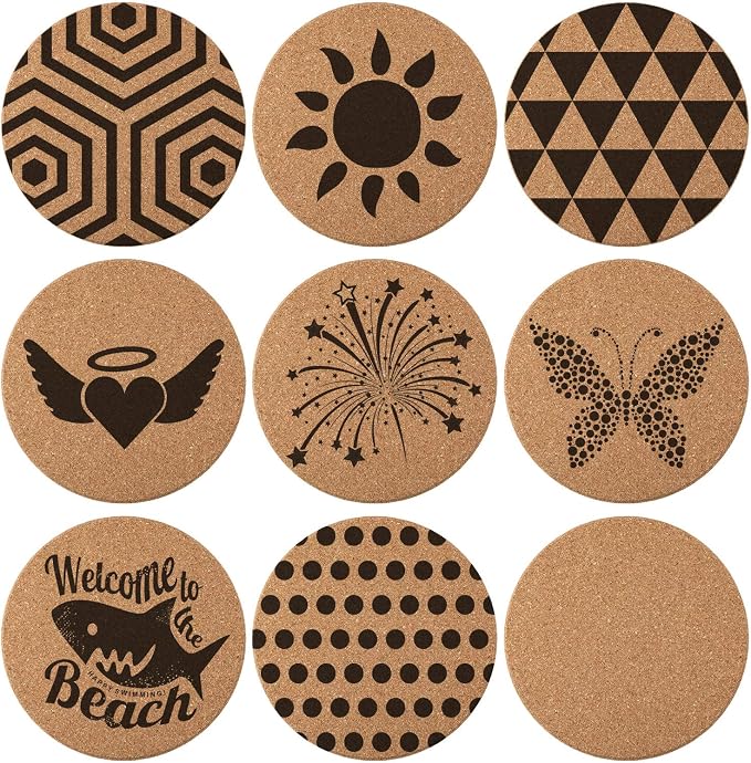 Boao 6 Pcs Round Cork Trivets for Hot Dishes, Hot Pots and Pans, 6 Inch | High - Image 7