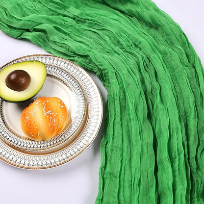 6 Pack 10Ft Green Cheesecloth Table Runner 23 x 120 Inch | Gauze Rustic Boho - Image 5