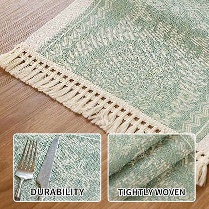 14x18 Medallion Placemats Waterproof Rustic Farmhouse Mats | Tired of messy - Image 3