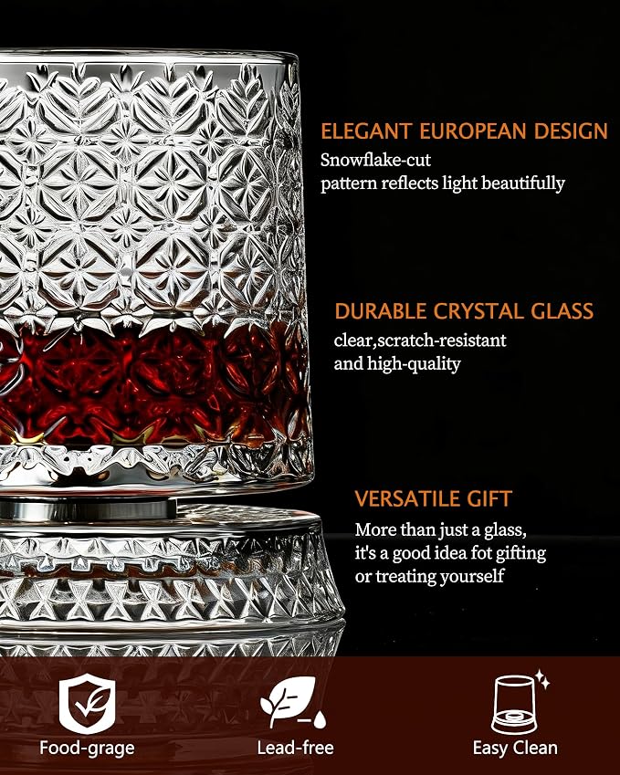 CEEFU 360° Spinning Whiskey Glasses Set - Image 5
