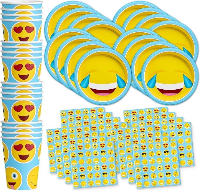 Emojis Birthday Themed Party Supplies by BirthdayGalore