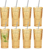 8 Set 20oz Vintage Plastic Tumbler by Unknown