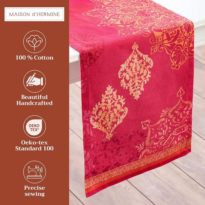 Maison d' Hermine Table Runner 100% Cotton 14.50" x 108" | Table Runners 108 - Image 2