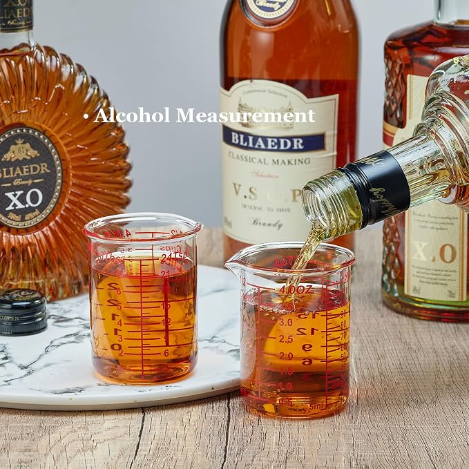 120 ML/4OZ High Borosilicate Glass Measuring Cup-V-Shaped Spout, Glass - Image 6