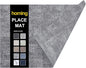 homing Faux Leather Heat Resistant Placemats 6 Packs, Waterproof Wipeable Dining PU Place Mats for Indoor & Outdoor, Easy to Clean, Smokey Grey