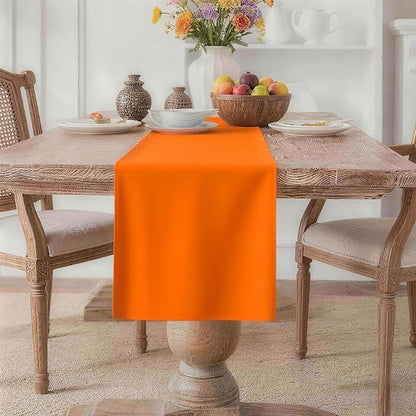 MEANMOY Orange Table Runner 72 Inches Long Waterproof Table Runners | Washable by MEANMOY