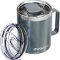 12oz Insulated Coffee Mug with Lid – Includes Two Lids, Stainless Steel Coffee by avodvo