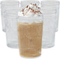 Kate Aspen Vintage Textured Clear Striped Drinking Glasses Set of 6, Ribbed by KateAspen