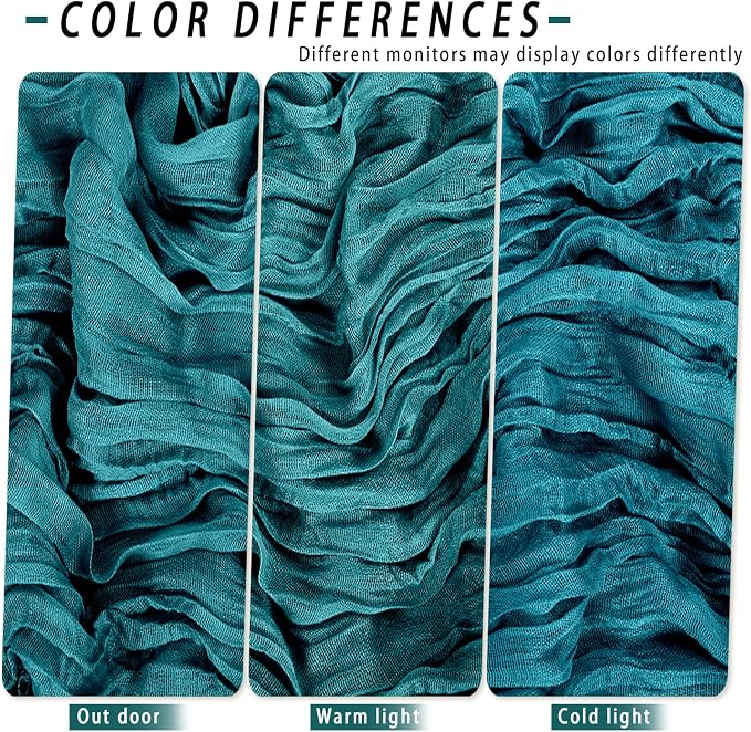8 Pack Teal Cheesecloth Table Runner 17x108 inch | Boho Gauze Cheese Cloth - Image 5