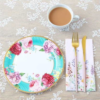 Talking Tables Afternoon Tea Vintage Floral Paper Plates Pack of 24 Truly - Image 7