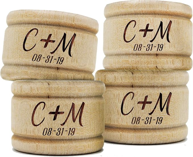My Personal Memories Custom Personalized Wooden Napkin Ring Holders by MyPersonalMemories