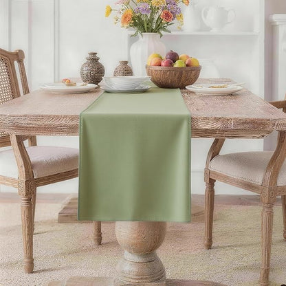 MEANMOY Sage Green Table Runner 36 Inches Long Waterproof Table Runners | by MEANMOY