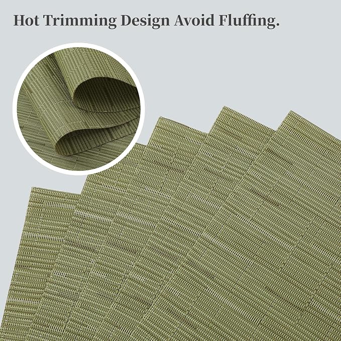 Leetaltree Pea Green Placemats Set of 8 - Image 3
