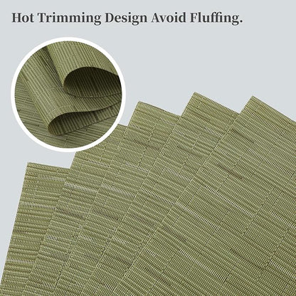 Leetaltree Pea Green Placemats Set of 8 - Image 3