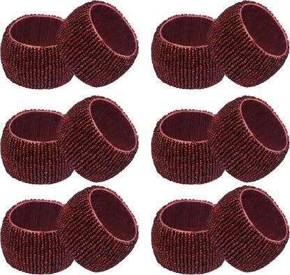 COTTON CRAFT Glitz Handmade Beaded Napkin Rings by COTTONCRAFT