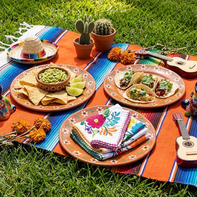 Honeydak 6 Pcs 6 Inch Platos De Barro Mexicanos Ceramic Plates Mexican Cielito - Image 6
