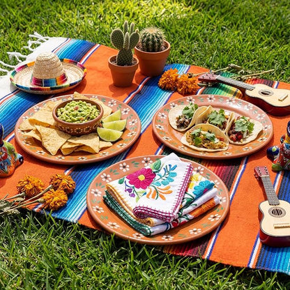 Honeydak 6 Pcs 6 Inch Platos De Barro Mexicanos Ceramic Plates Mexican Cielito - Image 6