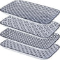 LEHAHA Serving Platters Set of 4, 12" Inch Rectangular Tray, Serving Dishes for Entertaining, Ceramic Serving Trays for Serving Food for Party and Cookies, Microwave & Dishwasher Safe, Black