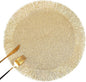 FAVE Set of 10 Round Gold Vinyl Placemats, Luxury Spiral Pattern for Formal Events, Restaurant, Parties, Birthdays (15 Inch,10PCS)