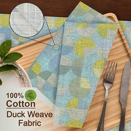 RUVANTI Cloth Napkins Set of 6 Cotton 100%, 18x18 Inches Napkins Cloth Washable, Soft, Absorbent. Cotton Napkins for Parties, Christmas, Thanksgiving, Weddings, Dinner Napkins Cloth - Quarterly