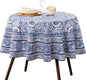 Maison d' Hermine Table Cloth Round Table 100% Cotton 69 Round Inches Tablecloth Reusable Decorative for Dining Room Farmhouse Home Valentines Day Decorations Spring Summer - Melodie Bleue