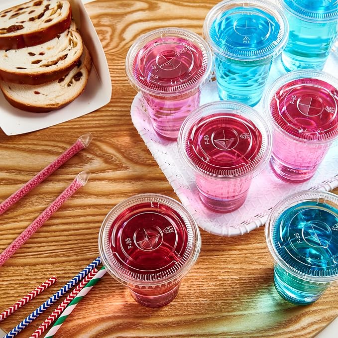 Lilymicky 200 Sets 10 oz Clear Plastic Cups - Image 6