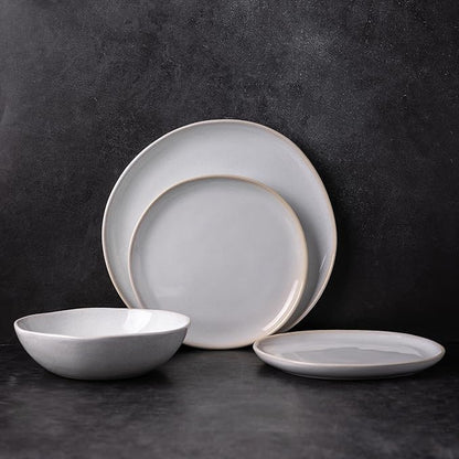 AmorArc Ceramic Cereal Bowls Set of 6, 24 oz Handmade Stoneware Bowls Set for Cereal Soup Salad, Stylish Kitchen bowls for Meal, Dishwasher & Microwave Safe, Reactive Color