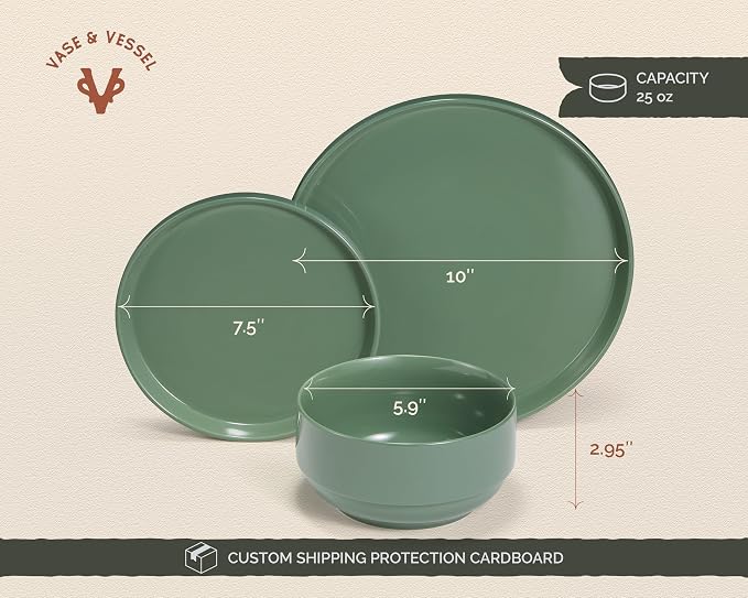 Ceramic Dinnerware Set, 12-Piece Service - Image 6