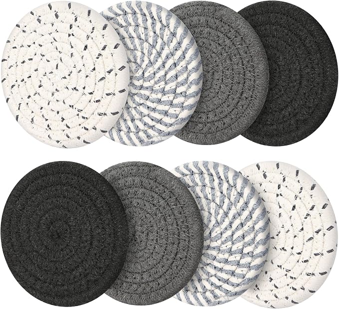Coasters Set of 8, Absorbent Coasters by Smgmg