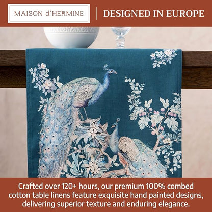 Maison d' Hermine Table Runner 100% Combed Cotton 14.5"x108" | Table Runners - Image 3