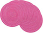 SHACOS Round Braided Placemats Set of 6 Cotton Polyester Woven Place Mats 15 by SHACOS