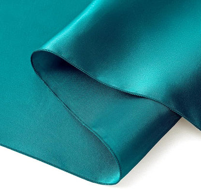 Horbaunal 2 Pack Teal Satin Table Runner 12 x 108 Inch | Smooth Table Runners - Image 7