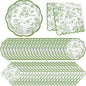 Willinglong 120 Pcs Floral Scalloped Paper Plates and Napkins Set, 2-ply Napkins by Willinglong