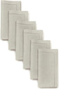 D'Moksha Homes Natural Linen Napkins Set of 6 - Classic Hemstitch 100% Pure Linen Hemstitch Dinner Napkins 20 x 20 Inch for Valentines, Spring, Easter - Handcrafted and Machine Washable