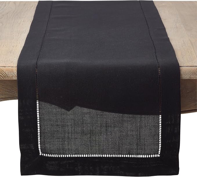 SARO LIFESTYLE Hemstitched Border Table Runner by SaroLifestyle