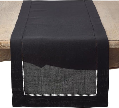 SARO LIFESTYLE Hemstitched Border Table Runner by SaroLifestyle