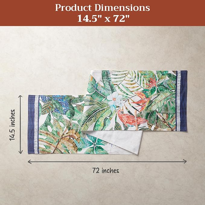 Maison d' Hermine Table Runner 100% Combed Cotton 14.5"x72" | Table Runners 72 - Image 5