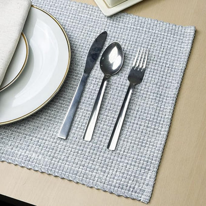 Cotton Placemats Set of 4, 13x19 Inch | Washable Woven Fabric Table Mats - Image 3