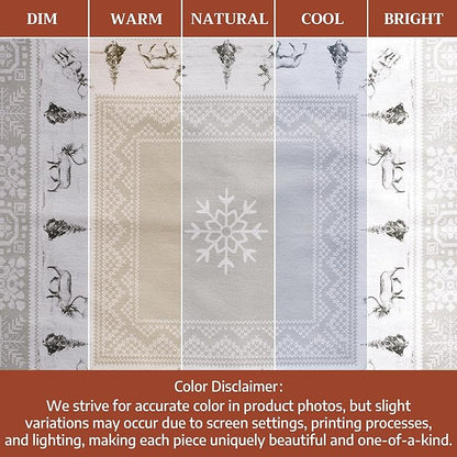 Maison d' Hermine Cloth Napkins Set of 4 100% Cotton for Thanksgiving Christmas Decorations Everyday Reusable Square Fall Napkins Cloth Washable Dinner Party (Cozy Christmas, 20"x20")