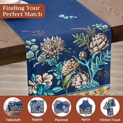 Maison d' Hermine Table Runner 100% Combed Cotton 14.5"x72" | Table Runners 72 - Image 7