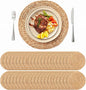 13.8'' Round Woven Placemats Set of 40, Boho Wicker Chargers, Terrekraft | by TerrekraftMakeLuxuryTraysAffordable