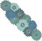 Floral Beaded Table Runner, 13x36 | Glass beads, polyester backing, handcrafted by CLEENTABLE